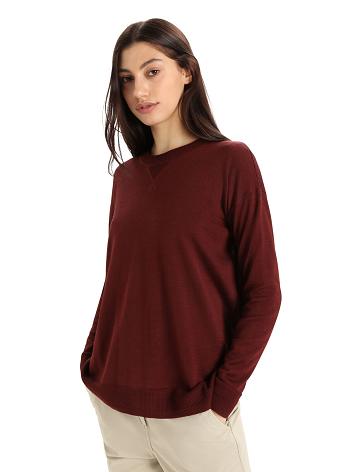 Icebreaker Cool-Lite™ Merino Nova Tröja Tröjor Dam Röda | SE 1331AHKP